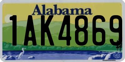 AL license plate 1AK4869