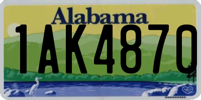 AL license plate 1AK4870