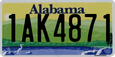 AL license plate 1AK4871