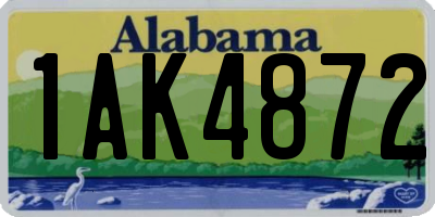 AL license plate 1AK4872