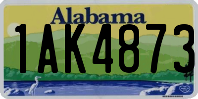 AL license plate 1AK4873