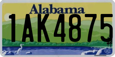 AL license plate 1AK4875