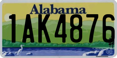 AL license plate 1AK4876