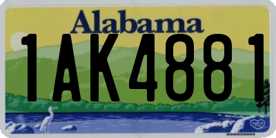 AL license plate 1AK4881