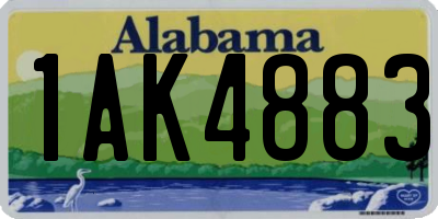 AL license plate 1AK4883