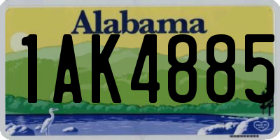 AL license plate 1AK4885