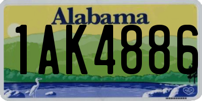 AL license plate 1AK4886
