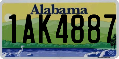 AL license plate 1AK4887