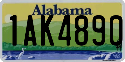 AL license plate 1AK4890