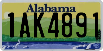 AL license plate 1AK4891
