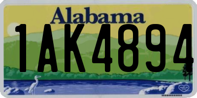AL license plate 1AK4894