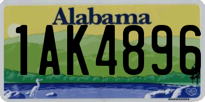 AL license plate 1AK4896