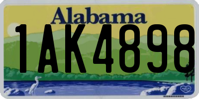 AL license plate 1AK4898