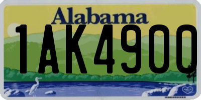 AL license plate 1AK4900