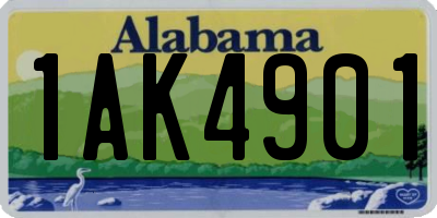 AL license plate 1AK4901