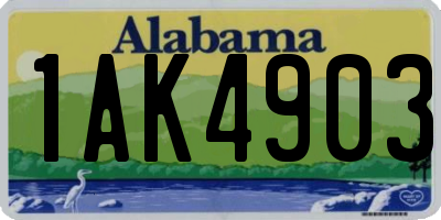 AL license plate 1AK4903