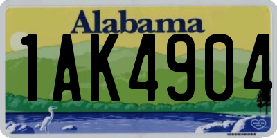 AL license plate 1AK4904