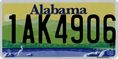 AL license plate 1AK4906