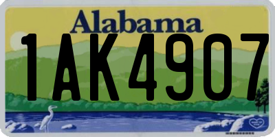 AL license plate 1AK4907
