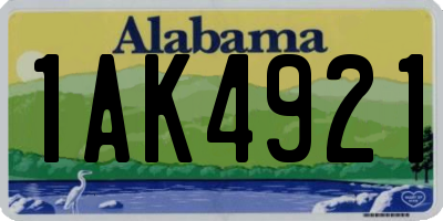 AL license plate 1AK4921