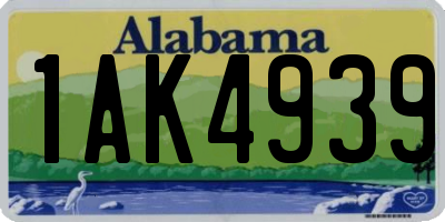 AL license plate 1AK4939