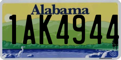 AL license plate 1AK4944