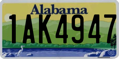AL license plate 1AK4947