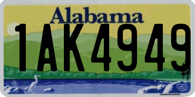 AL license plate 1AK4949