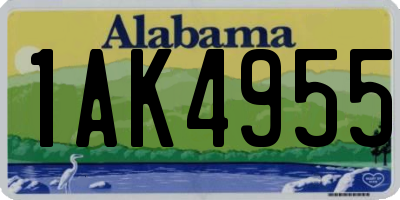 AL license plate 1AK4955