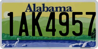 AL license plate 1AK4957