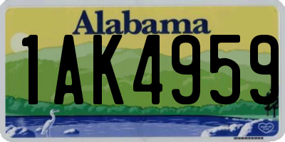 AL license plate 1AK4959