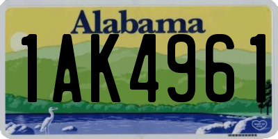 AL license plate 1AK4961