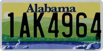 AL license plate 1AK4964
