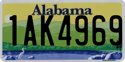 AL license plate 1AK4969