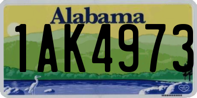 AL license plate 1AK4973