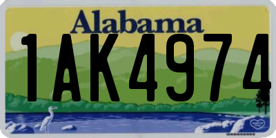 AL license plate 1AK4974