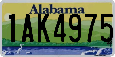 AL license plate 1AK4975