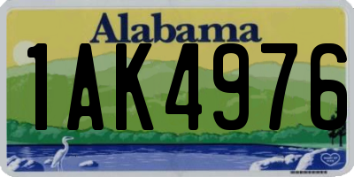 AL license plate 1AK4976