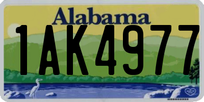 AL license plate 1AK4977