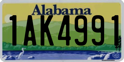 AL license plate 1AK4991