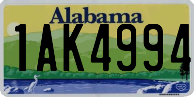 AL license plate 1AK4994