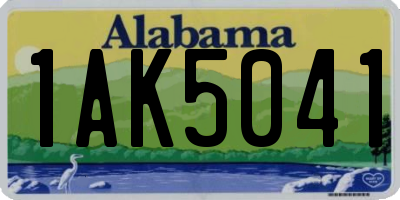 AL license plate 1AK5041