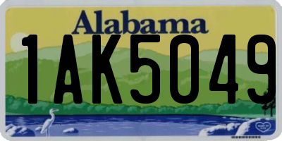 AL license plate 1AK5049