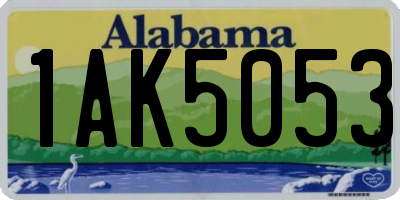 AL license plate 1AK5053