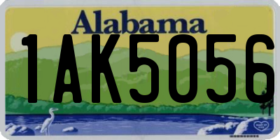 AL license plate 1AK5056