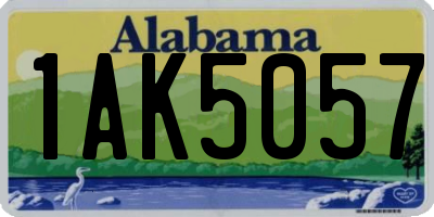 AL license plate 1AK5057