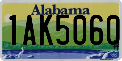 AL license plate 1AK5060