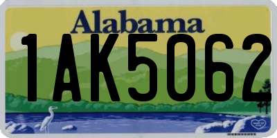 AL license plate 1AK5062