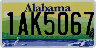 AL license plate 1AK5067