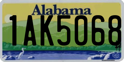 AL license plate 1AK5068